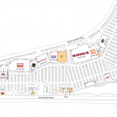 Arapahoe Crossings plan - map of store locations