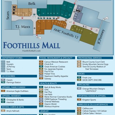 Town Center Mall Map - United States Map