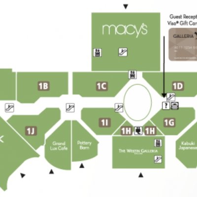 Galleria Mall Store Map - United States Map