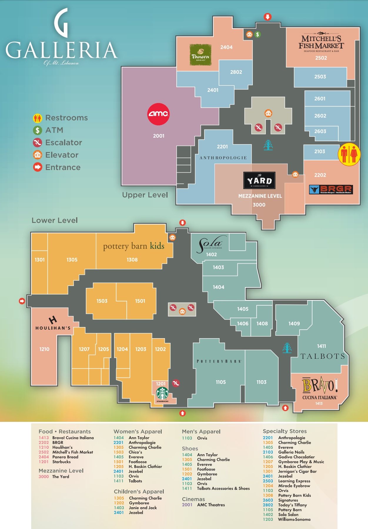 Galleria Dallas Map