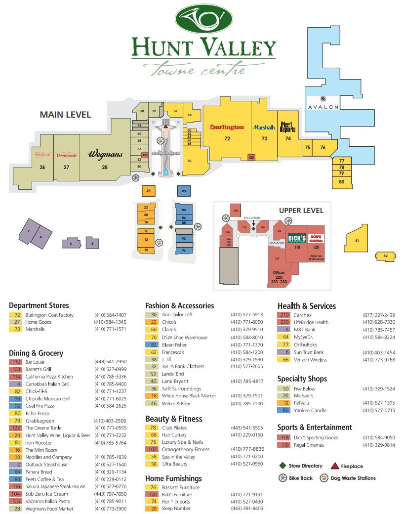 Hunt Valley Towne Centre (57 stores) shopping in Cockeysville