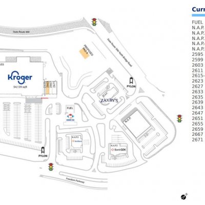 Keith Bridge Commons plan - map of store locations