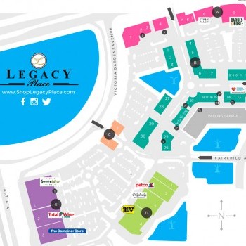 Legacy Place Florida plan - map of store locations