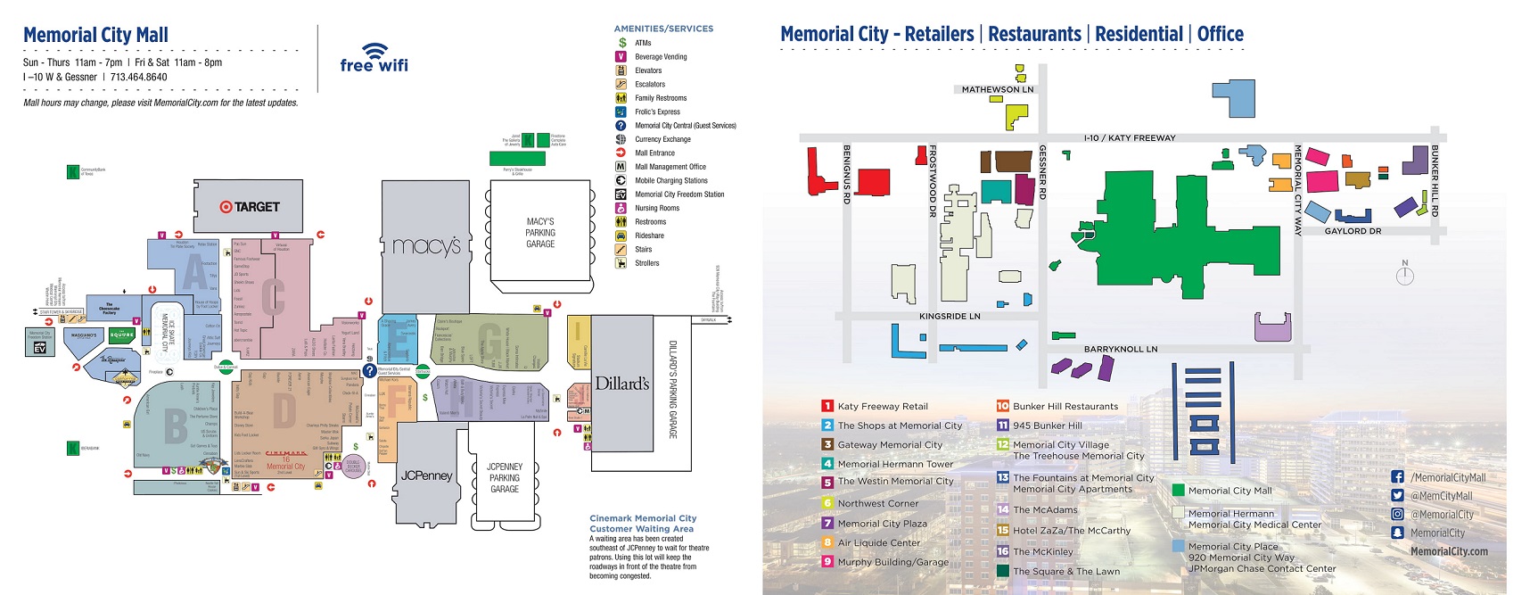Houston Memorial City Mall Map