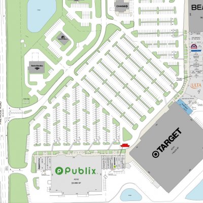 Pine Ridge Crossing plan - map of store locations