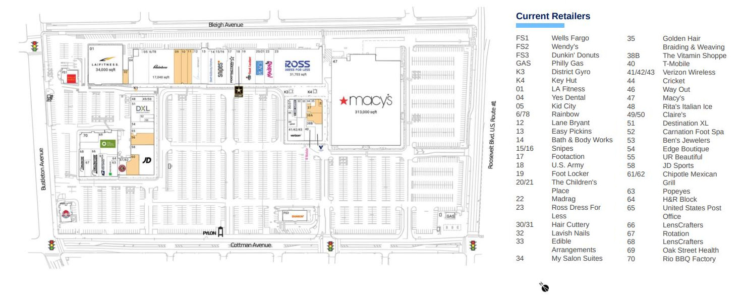 roosevelt field mall map Roosevelt Mall 45 Stores Shopping In Philadelphia