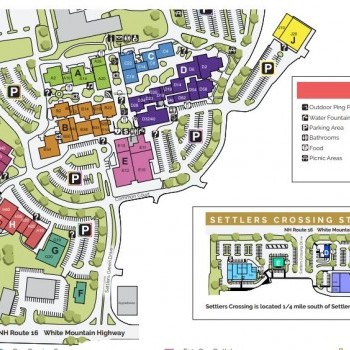 Settlers' Green Outlet Village plan - map of store locations