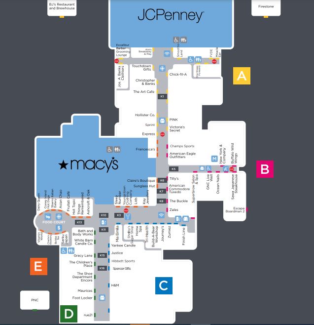 South Park Mall Map Southern Park Mall (87 Stores) - Shopping In Youngstown, Ohio Oh 44512 -  Mallscenters