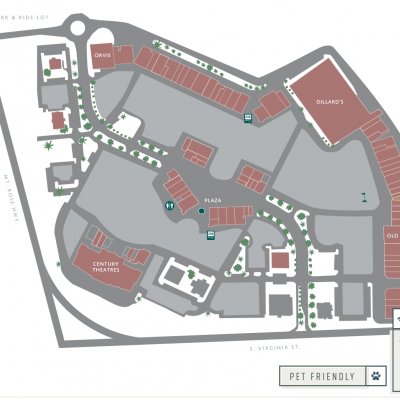 The Summit Reno plan - map of store locations